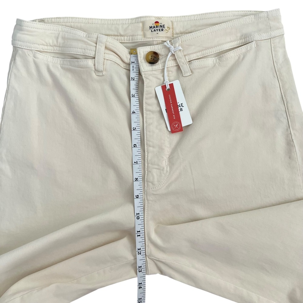 NWT Marine Layer Bridget Wide Leg Crop Pants in Papyrus Cream SZ 14 Coastal - Picture 14 of 14